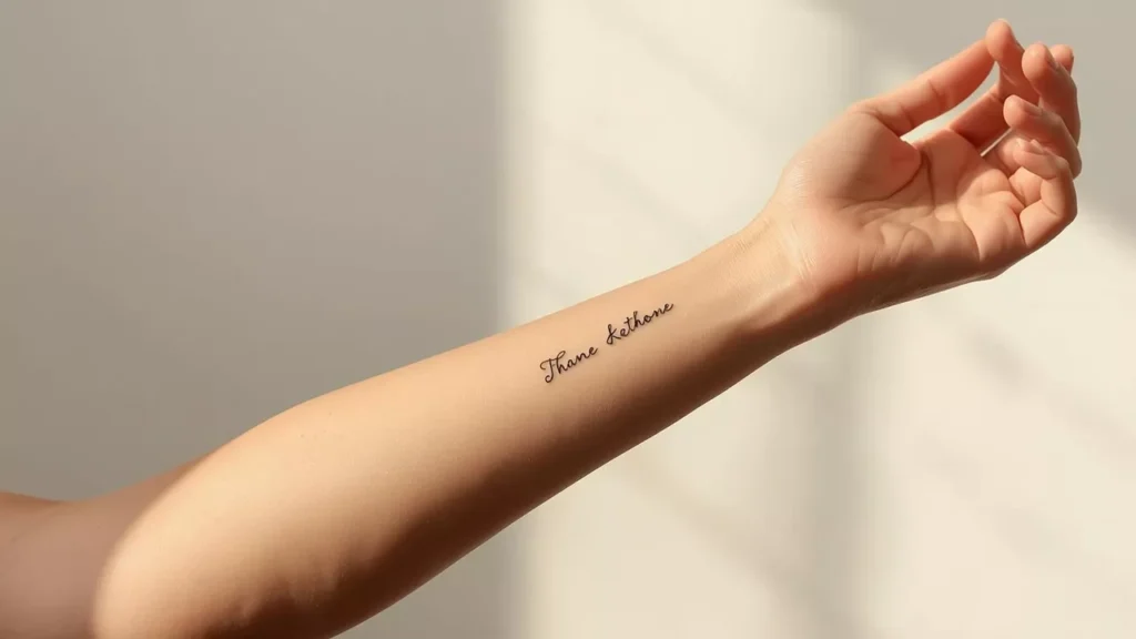Classic Script Name Tattoos