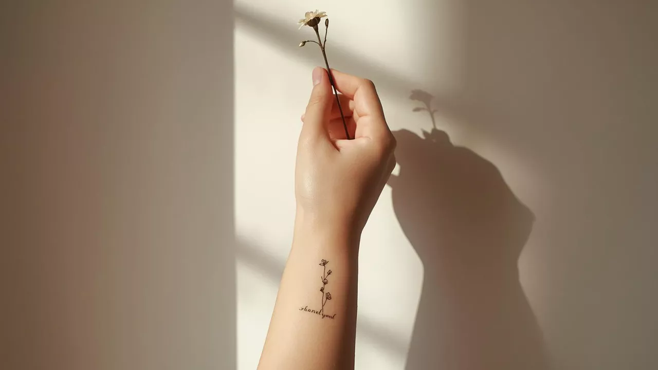 Name Tattoos with Birth Flowers or Meaningful Symbols